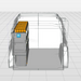 Module Mercedes Citan | L1 - Basis - Links achteraanzicht.