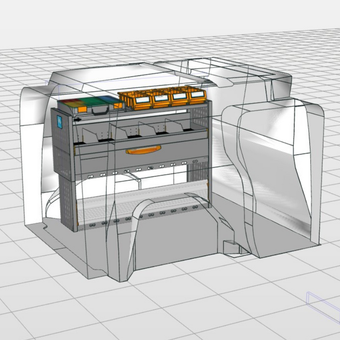 Module Renault Kangoo | L1 - Uitgebreid - Links schuinaanzicht.