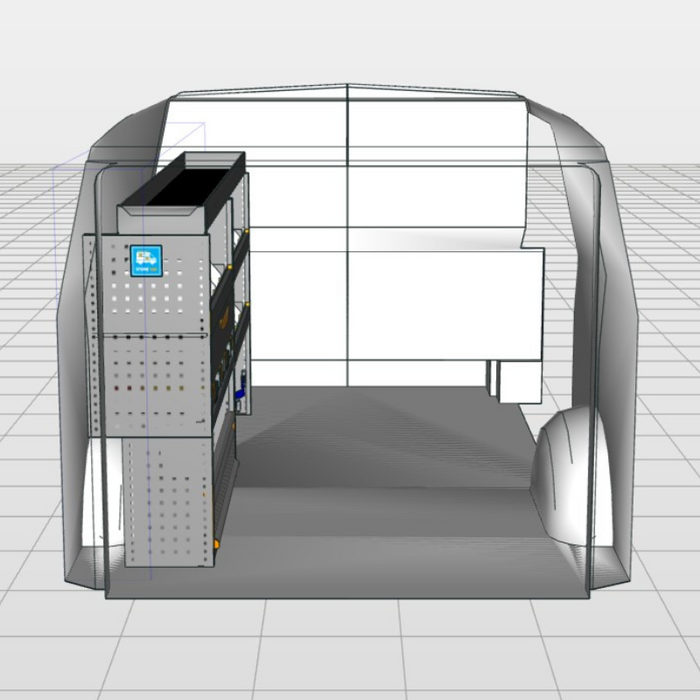 Module Nissan NV300 | L1 - Uitgebreid - Links achteraanzicht.