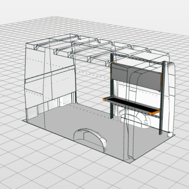 Postal parcel rack L3H3 right | StoreVan Commercial Vehicle Equipment ...