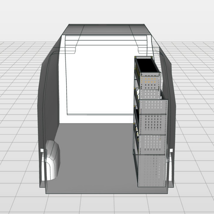 Module Volkswagen Crafter | L3 - Basis - Rechts achteraanzicht.