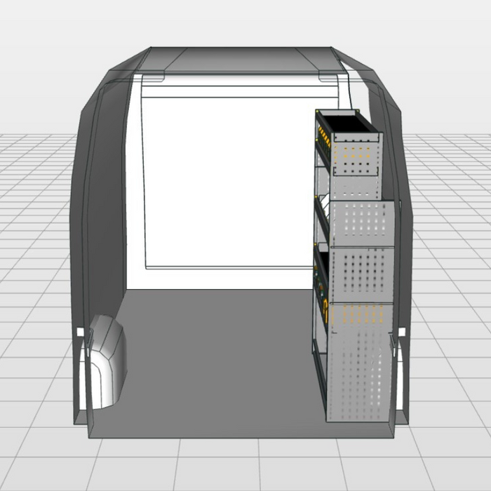 Module Maxus eDeliver | L3 - Koffers - Rechts achteraanzicht.