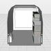 Module Ford Transit | L2 - Koffers - Rechts achteraanzicht.