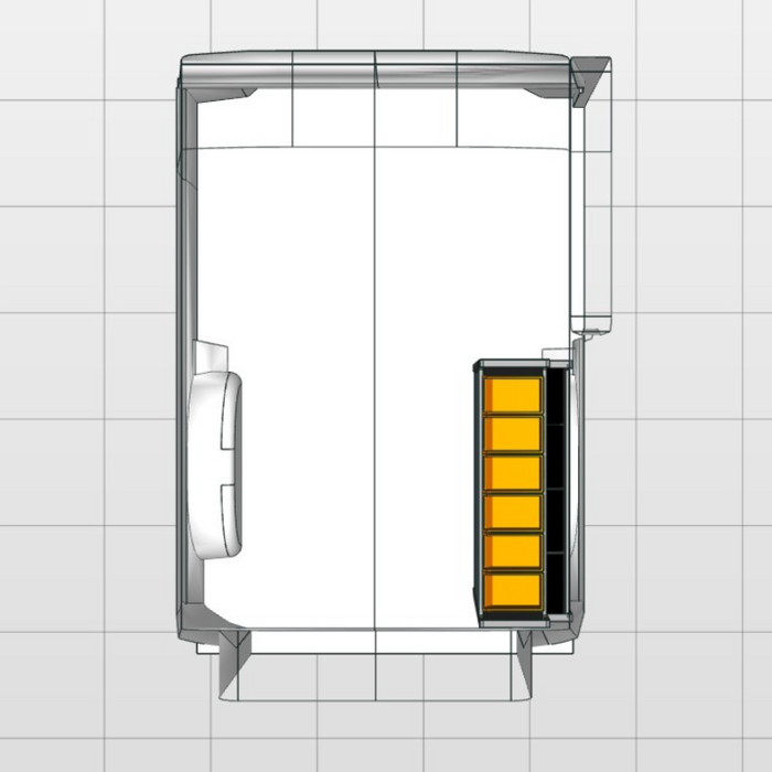 Module Nissan NV300/Primastar | L1 - Basis - Rechts bovenaanzicht.