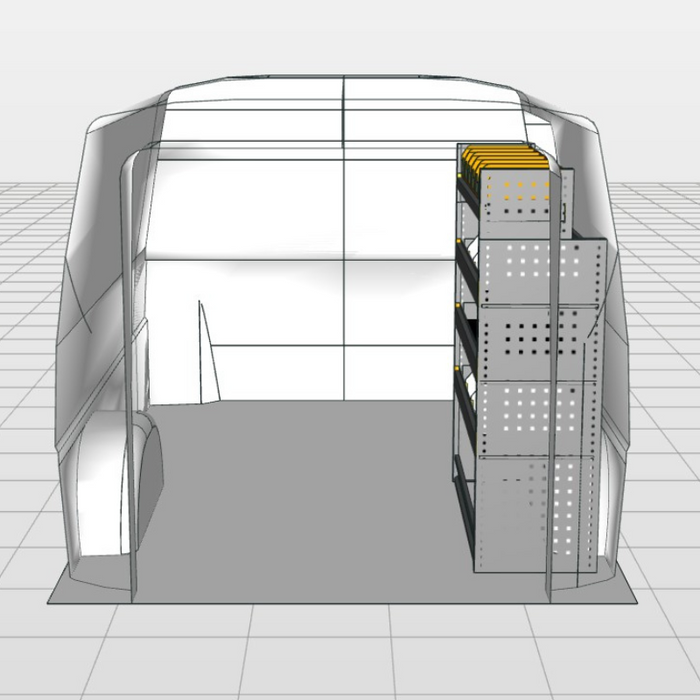 Module Nissan NV300/Primastar | L1 - Basis - Rechts achteraanzicht.