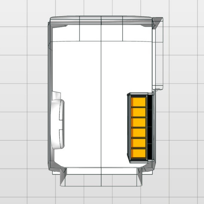 Module Ford Custom | L1 - Lades - Rechts bovenaanzicht.