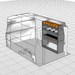 Module Nissan NV300/Primastar | L1 - Lades - Rechts schuinaanzicht.