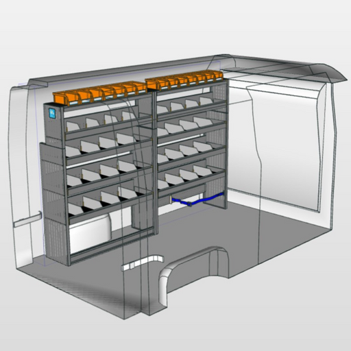 Module Ford Transit | L2 - Basis - Links schuinaanzicht.