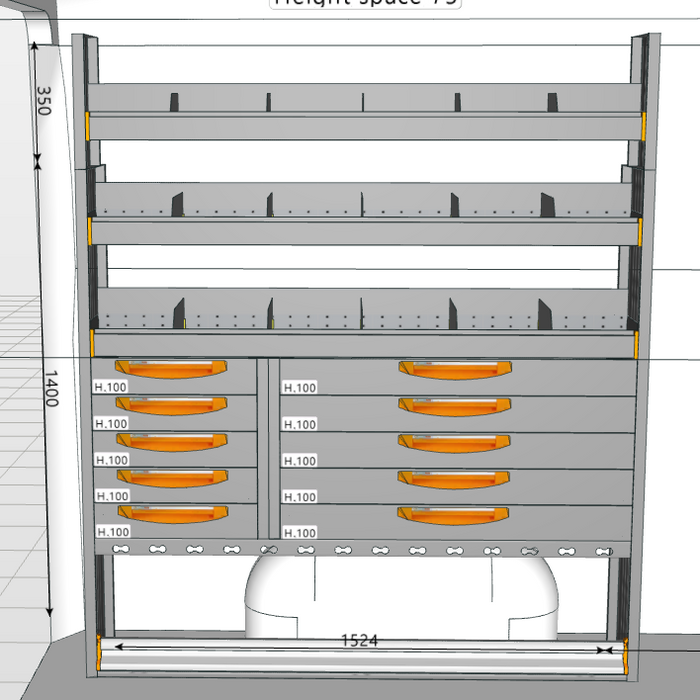 ACTIE: Module met Storage Top 1002 JD - linkerzijde  | (restpartij)