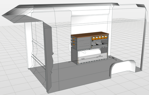 Werkbankmodule met turned module