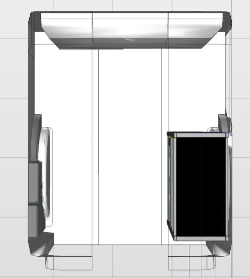 Module Toyota ProAce City | L1 - Koffers - Rechts bovenaanzicht.