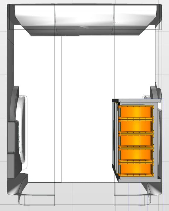 Module Toyota ProAce City | L1 - Lades - Rechts bovenaanzicht.