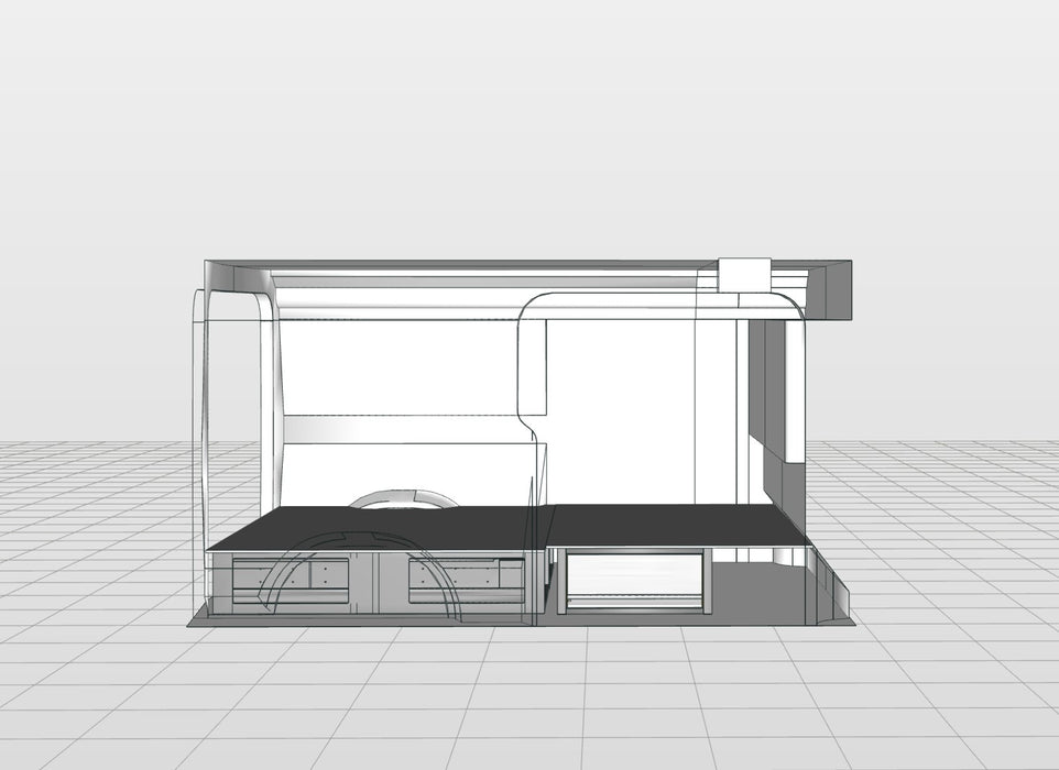 Floor drawer module complete