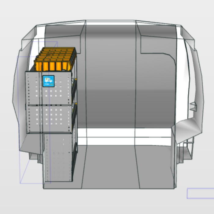 Module Fiat Fiorino | L1H1 - Basis - Links achteraanzicht.