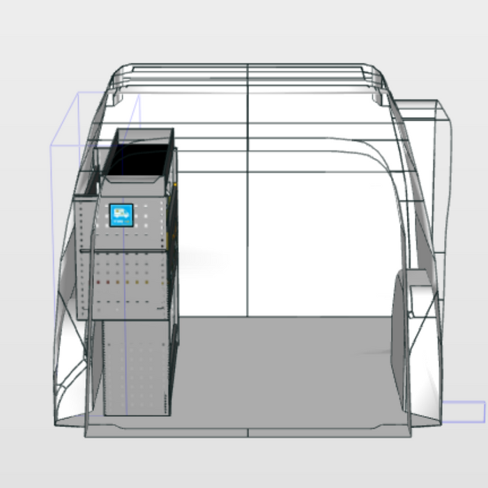 Module Renault Kangoo | L1H1 - Uitgebreid - Links achteraanzicht.