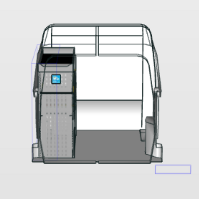 Module Ford Transit Courier | L1H1 - Uitgebreid - Links achteraanzicht.