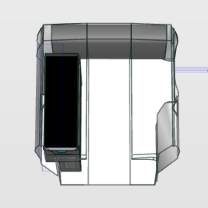 Module Fiat Fiorino | L1H1 - Uitgebreid - Links bovenaanzicht.